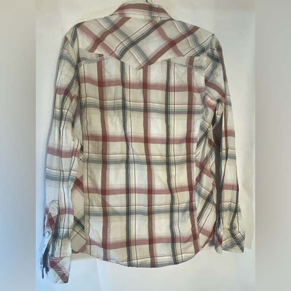 BKE Buckle Mens Plaid Long Sleeve Pearl Snap Up Western Rodeo Shirt Size Small - Picture 4 of 8